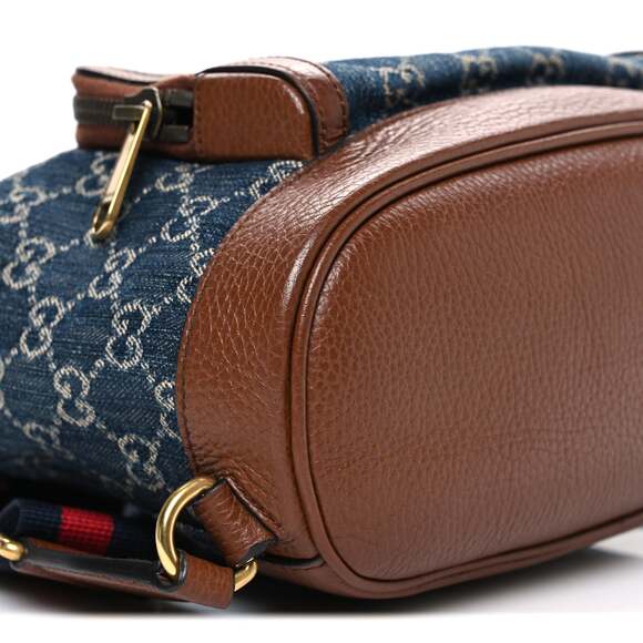 Gucci New Denim Gg Retro Interlocking G #240151G12B - Picture 8 of 9